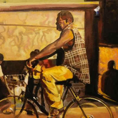 Joe Chirichigno, "Bike Ride through Overtown" (tribute to artist Purvis Young)