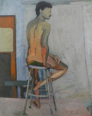 Thomas Kachian, "Sitting Nude"