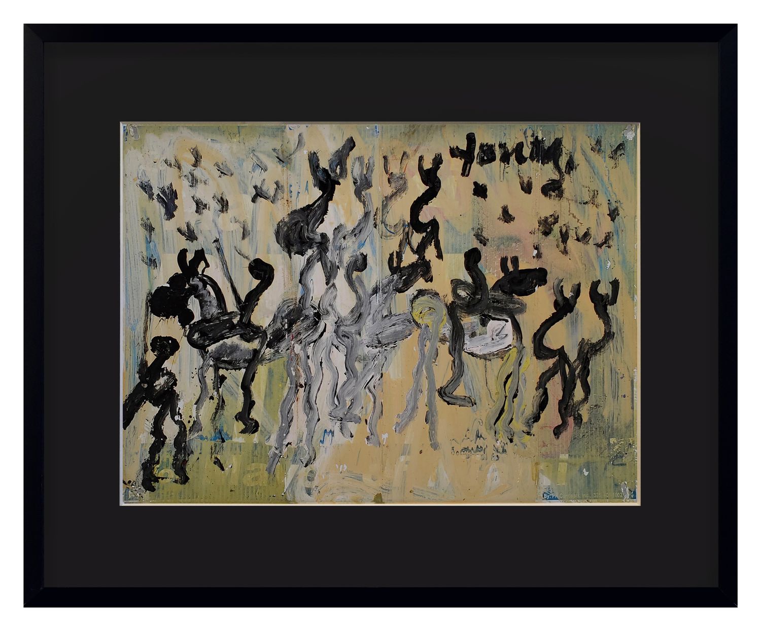 Purvis Young, "Warriors on Mayor of Miami Lawn Sign"