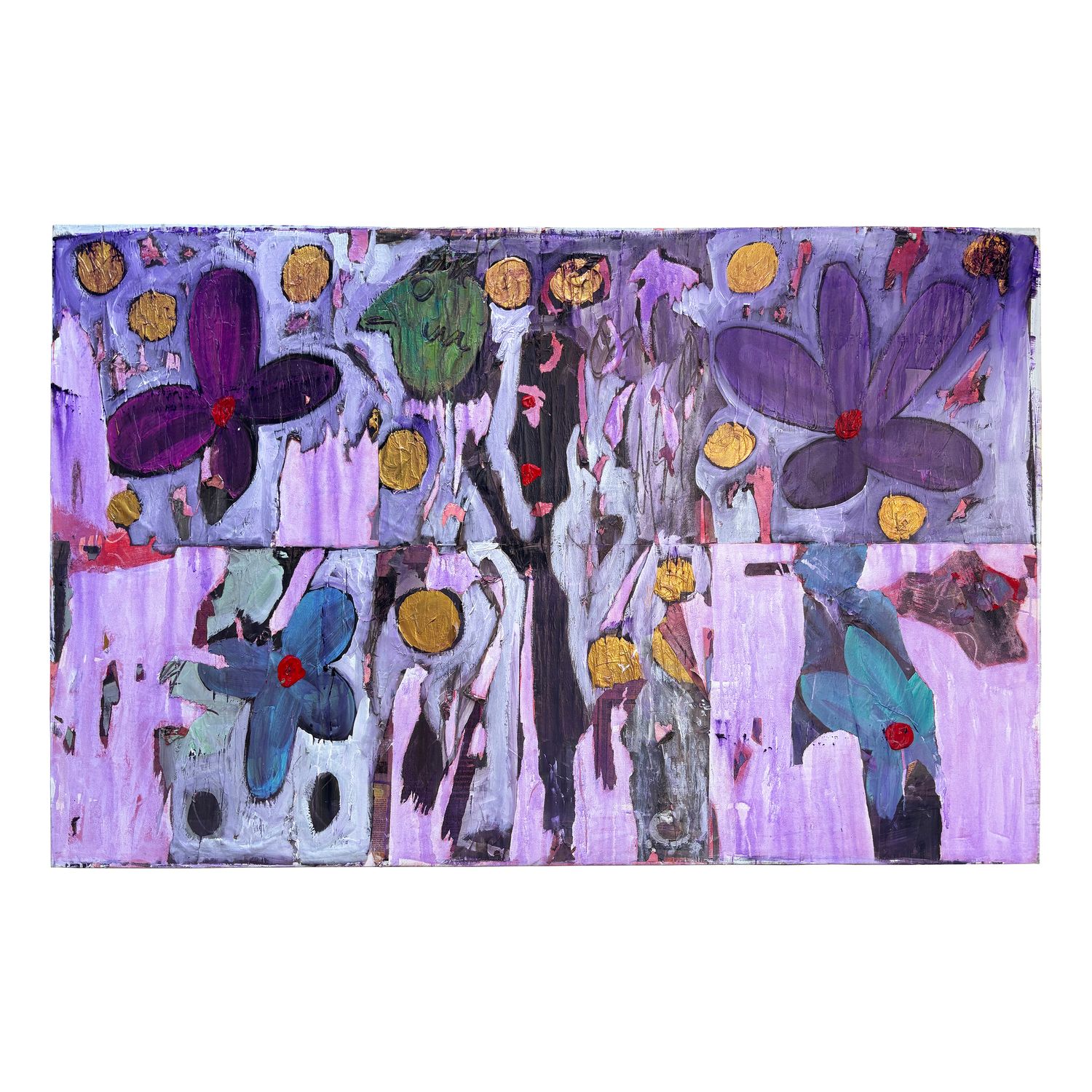 Mark Cherry, "Figure and Flowers on Purple"