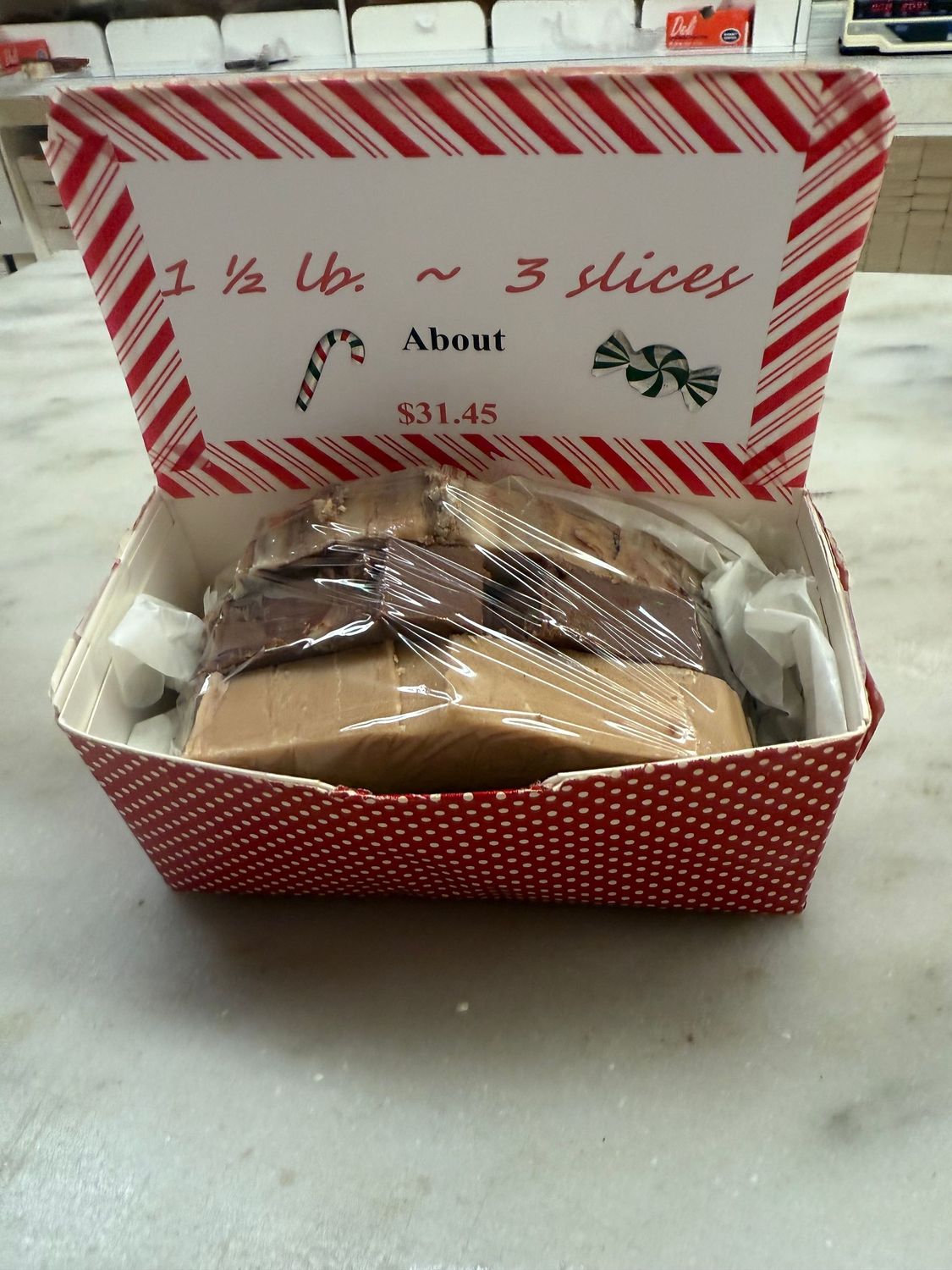 1 1/2 Lb. Box -- 3 slices