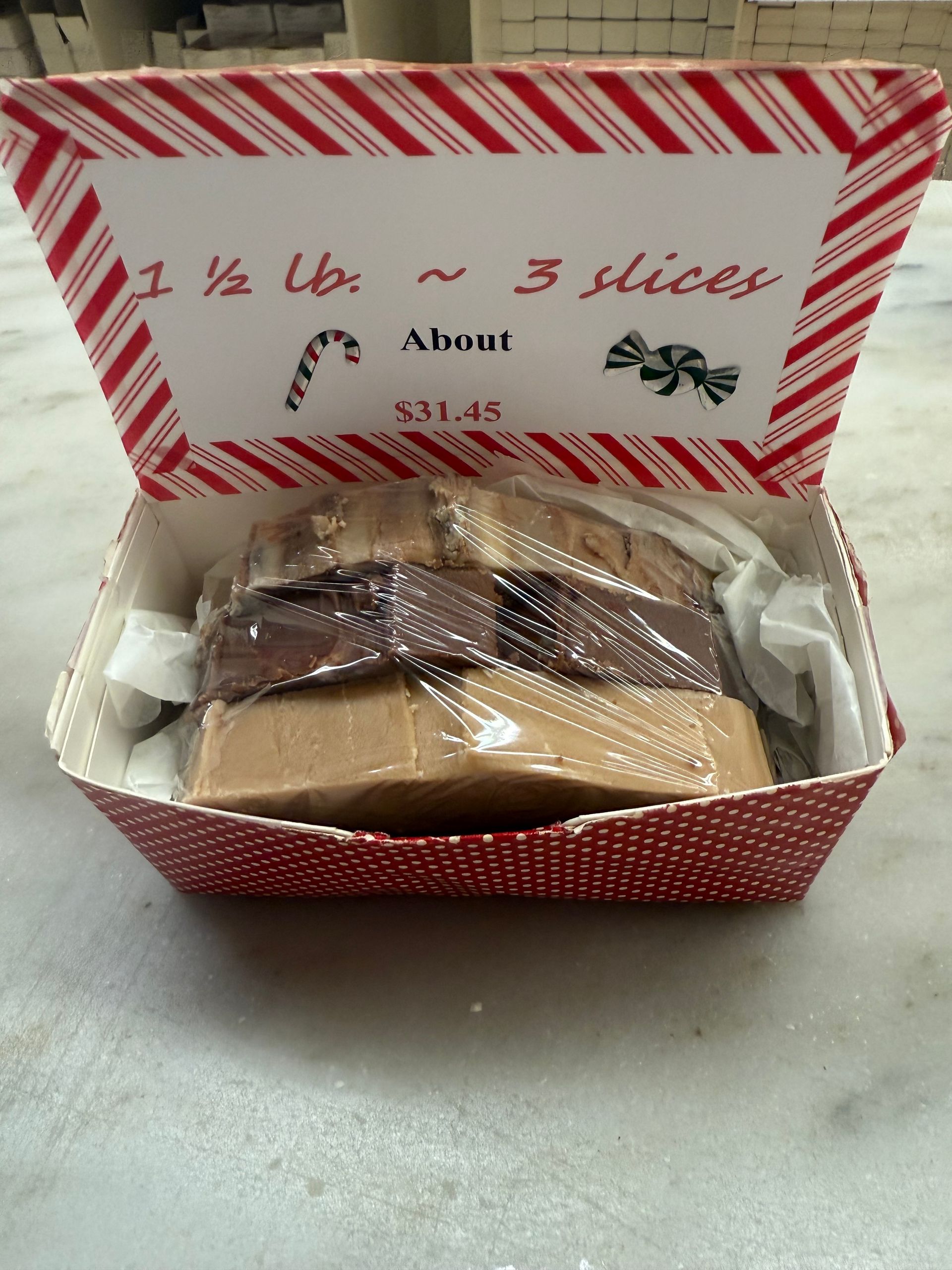 1 1/2 Lb. Box -- 3 slices