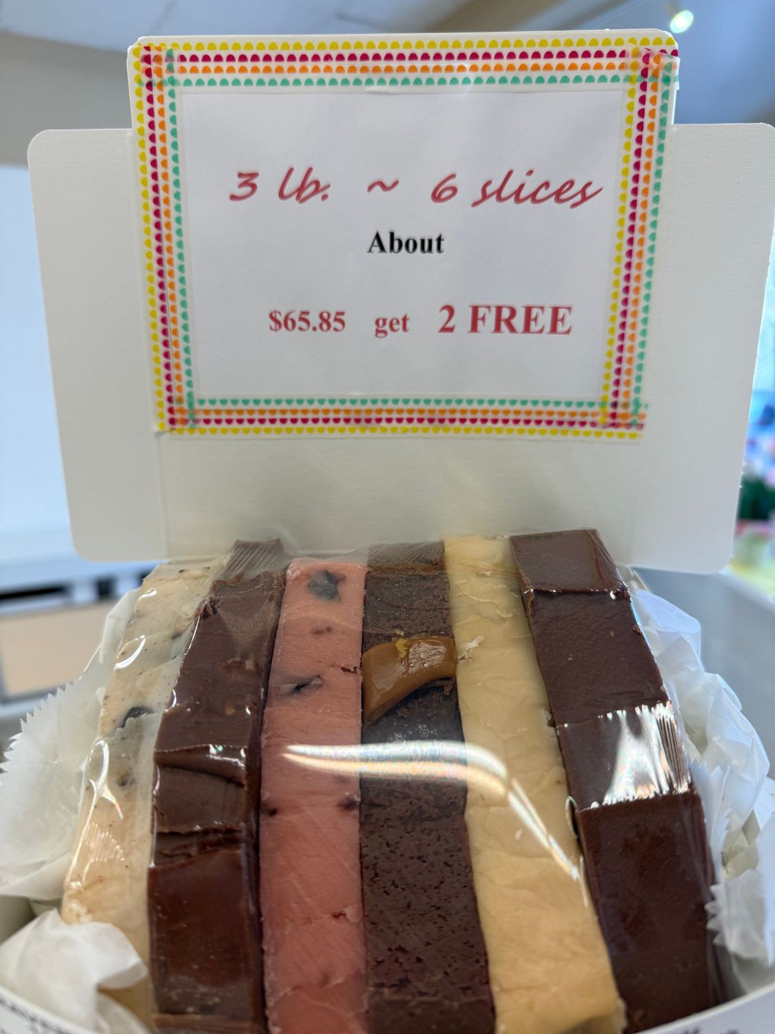 3 lb. box --6 Slices Get 2 FREE 3 lb. box --6 Slices Get 2 FREE