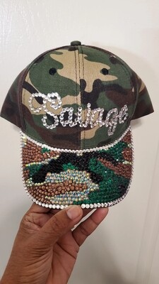 CAMOUFLAGE HAT ( Savage ) w/BLING