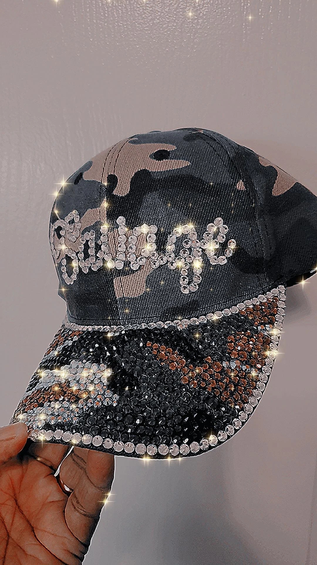 Classic Camo STL Bling Baseball Hat w/Red crystals – J.A. Whitney