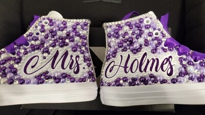 High Top Purple Tennis Shoes