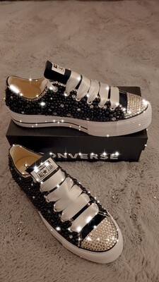 Black Bling Tennis Shoes