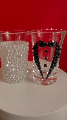 Stemless Wine Glass with Bling