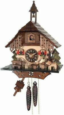 13" One Day Cottage Cuckoo Clock - Beer Drinker Raises Mug