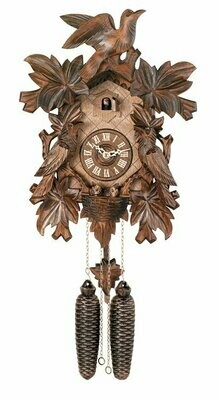 Mushroom and Water Pump River City Clocks One Day Cuckoo Clock Cottage with Tree