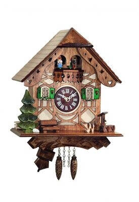 9" Chalet with moving dancers