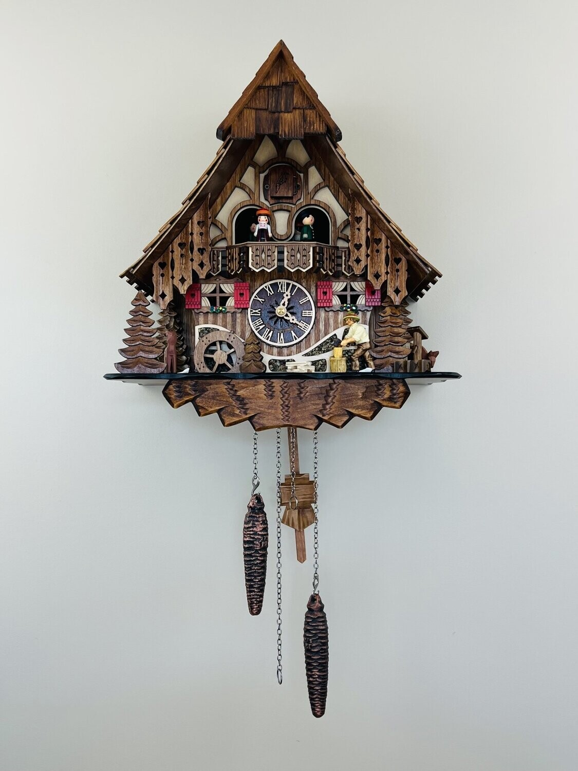 14" Cottage with Woodchopper and Waterwheel  NEW