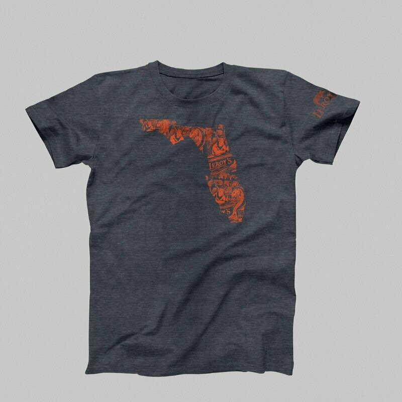Leroy's Florida T-shirt - Charcoal