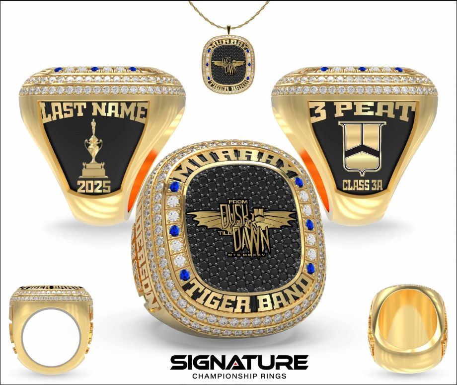 2025 Championship Ring: TOTAL $189; DEPOSIT $75 + 2 Payments of $57