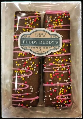 Two Pack of Chocolate Covered Wafer Cookies - Strawberry, Chocolate or Vanilla Filled