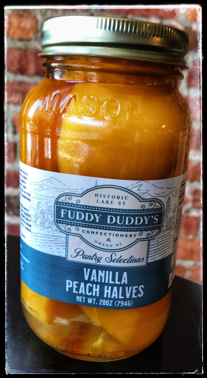 Fuddy Duddy&#39;s Vanilla Peach Halves - Quart