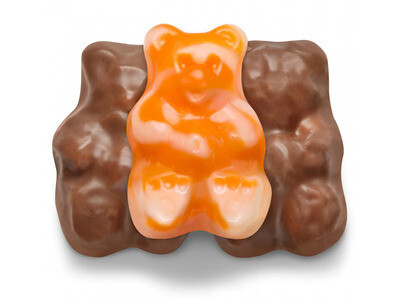 Milk Chocolate Covered Orange Cream Gummy Bears