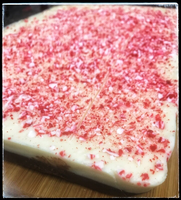 PEPPERMINT BARK FUDGE