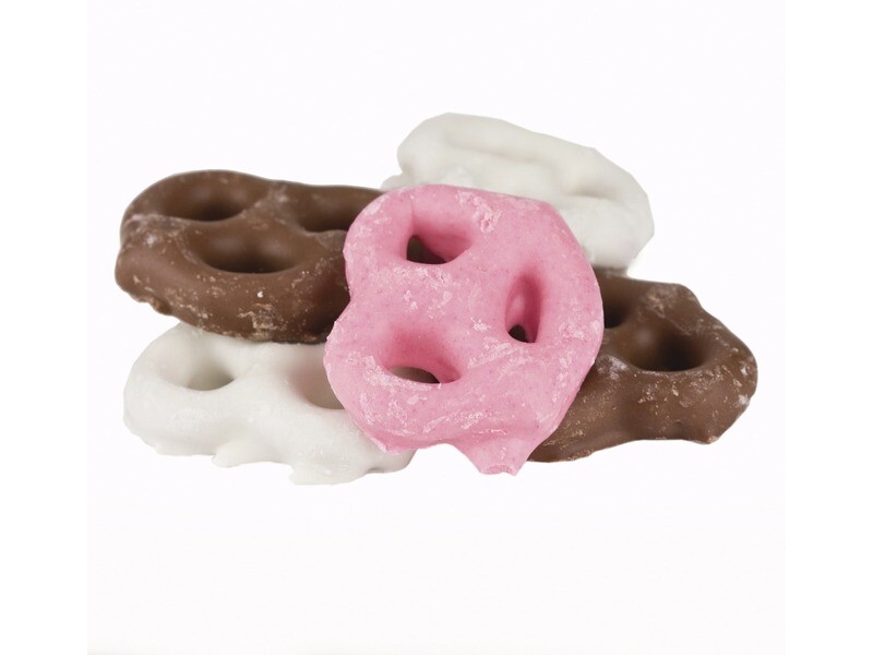 Neapolitan Frosted Pretzels