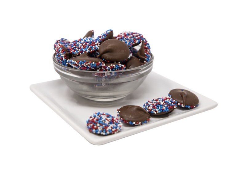 Red, White &amp; Blue Nonpareils - Milk Chocolate