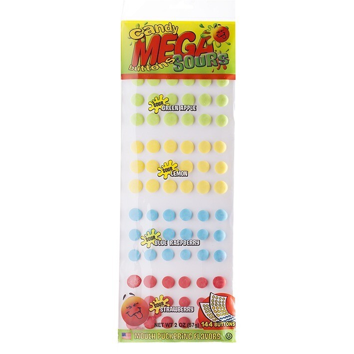 Mega Sour Mega Button Candy