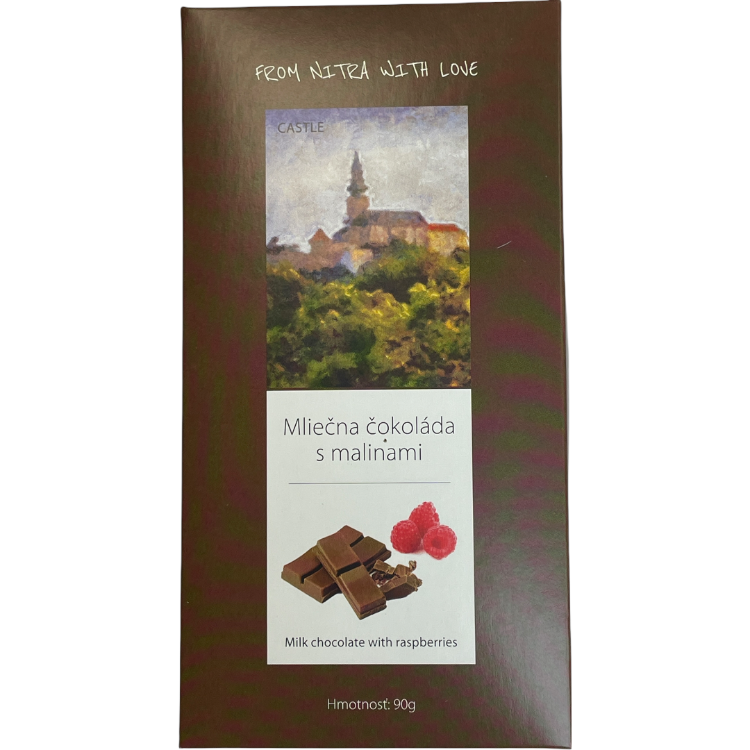 Lyra Chocolate Bars from Slovakia - Milk Chocolate with Raspberries