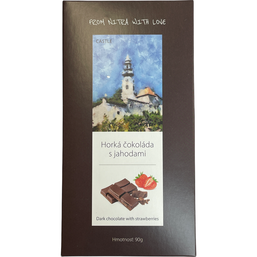 Lyra Chocolate Bars from Slovakia - Dark Chocolate with Strawberries