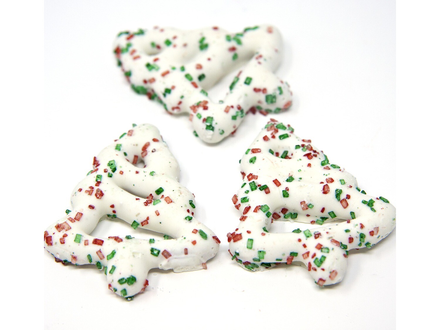 Christmas Tree Frosted Pretzels