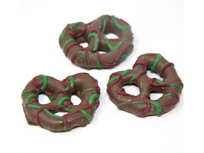 Cocoa Christmas Drizzle Pretzels