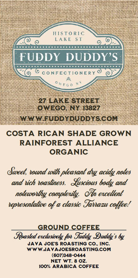 Costa Rican Organic - Fuddy Duddy's Ground Coffee