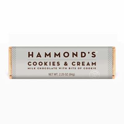 Hammond&#39;s Cookies &amp; Cream Milk Chocolate Bar