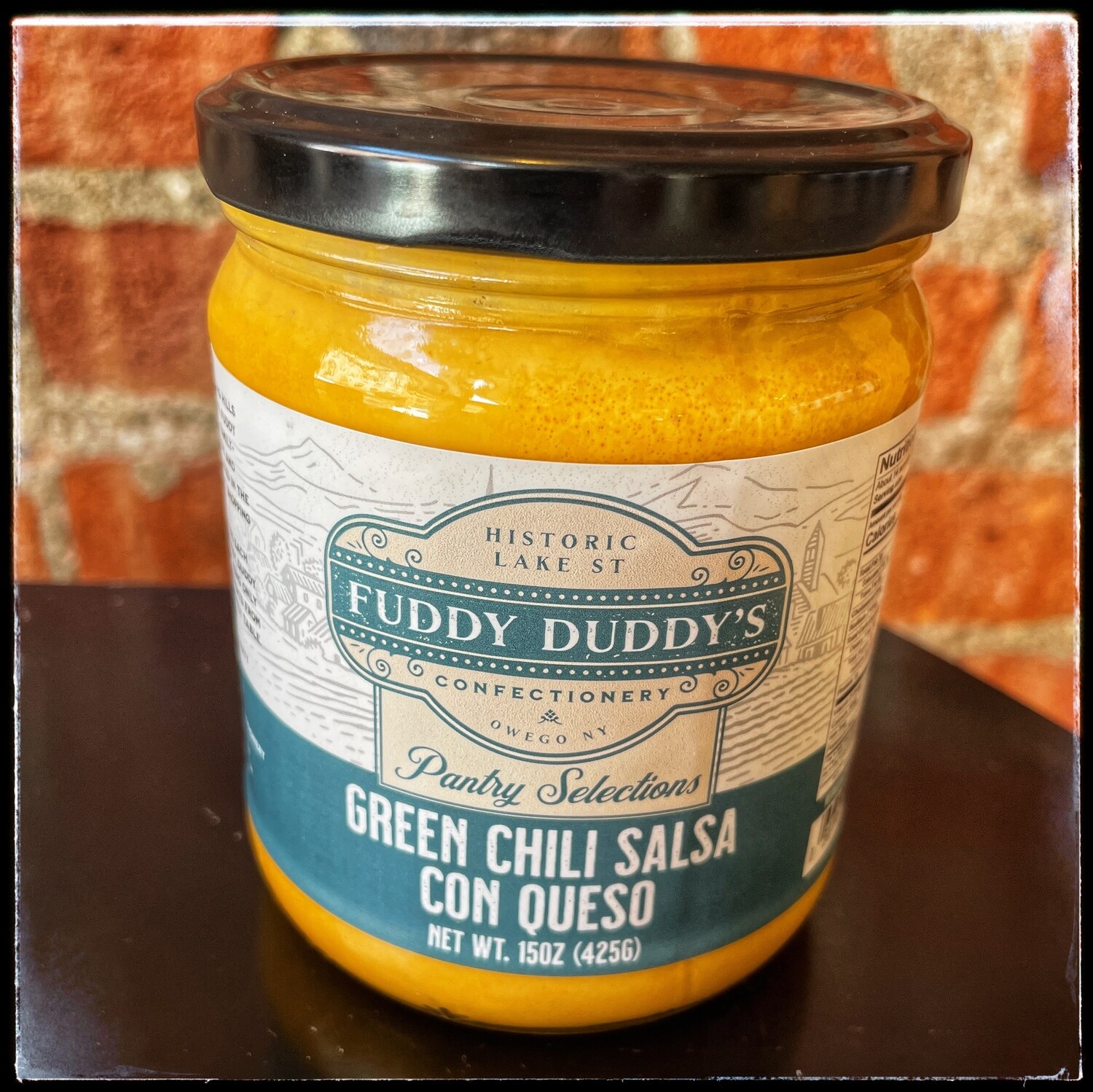 Fuddy Duddy's Green Chili Salsa Con Queso
