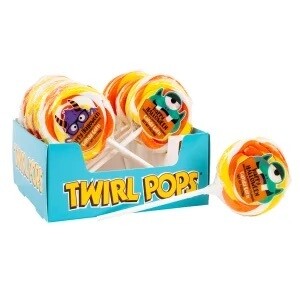 Happy Halloween Candy Corn Twirl Pop Lollipop