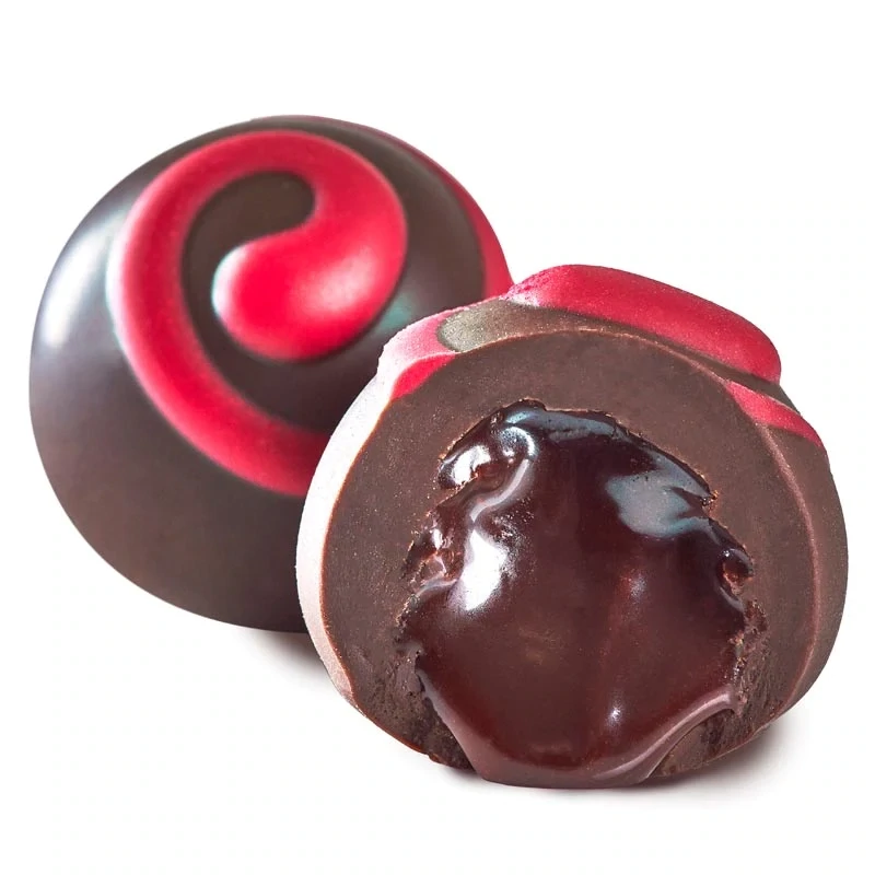 Dark Chocolate Fresh Raspberry Bon Bons