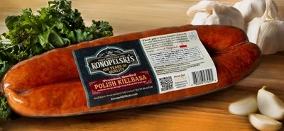 Konopelski's Premium Smoked Polish Kielbasa - 1 Pound Link