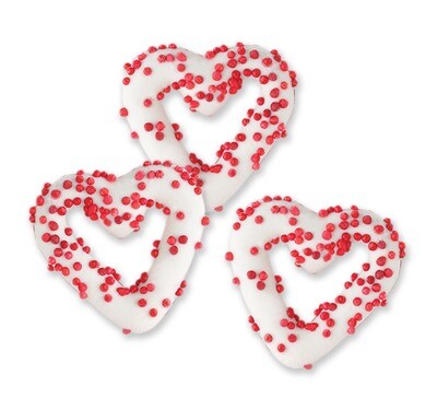 Frosted Valentine Heart Pretzels