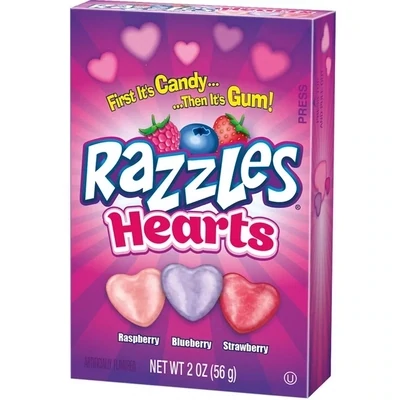 Razzles Valentine Hearts Candy