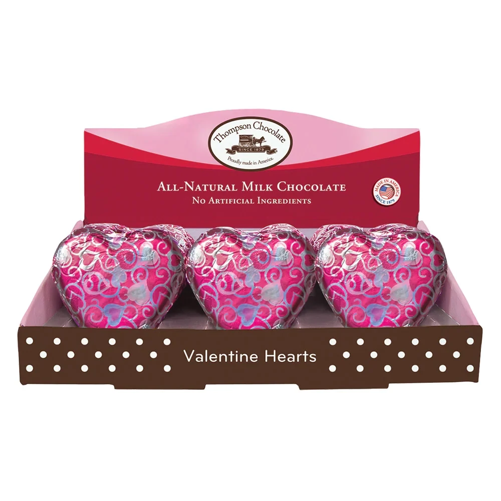 Thompson Milk Chocolate Valentine Hearts - 1 oz