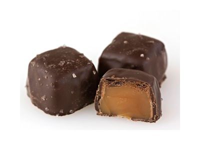 Dark Chocolate Vanilla Caramels with Sea Salt