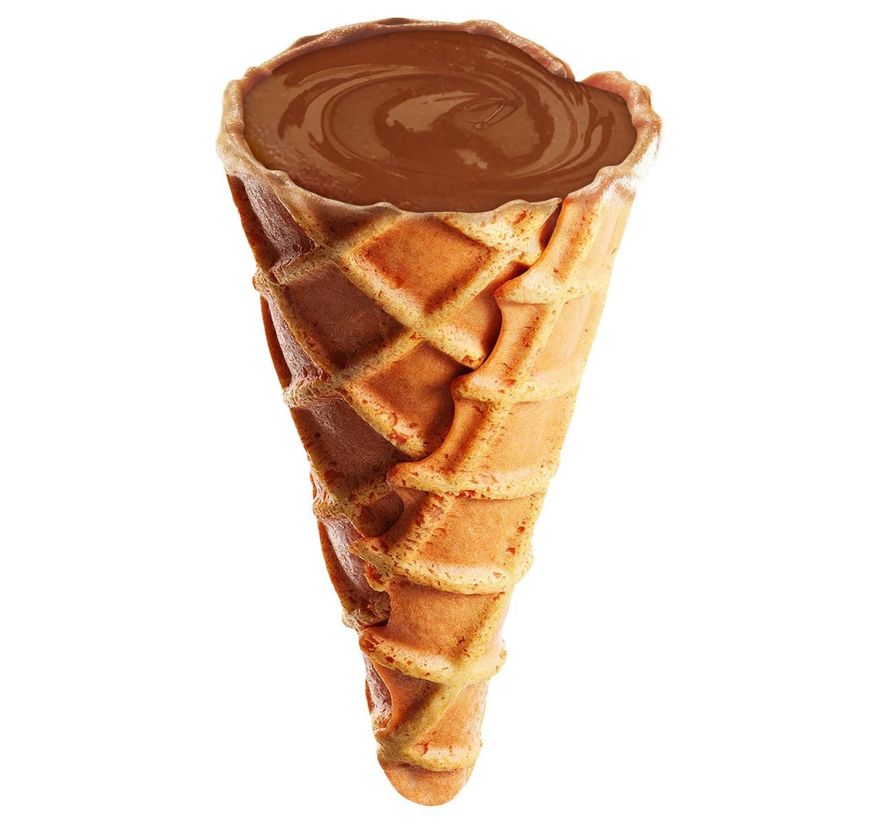 Milk Chocolate Filled Waffle Cones
