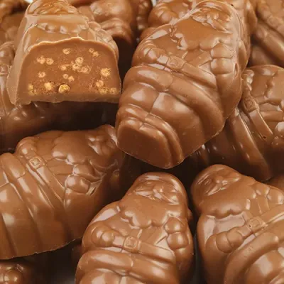 Milk Chocolate Crispy Santas