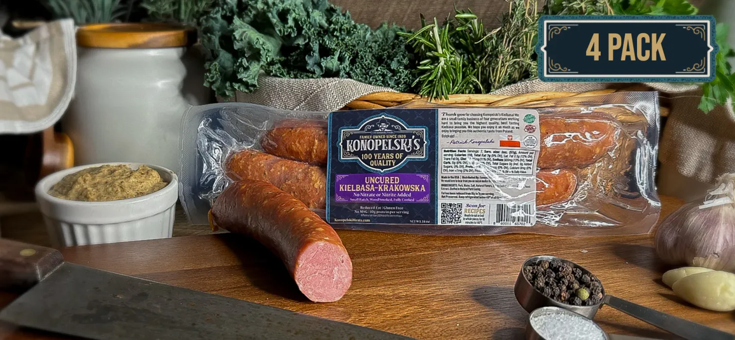 Konopelski&#39;s Krakowska Christmas Kielbasa - 14 Ounce Link