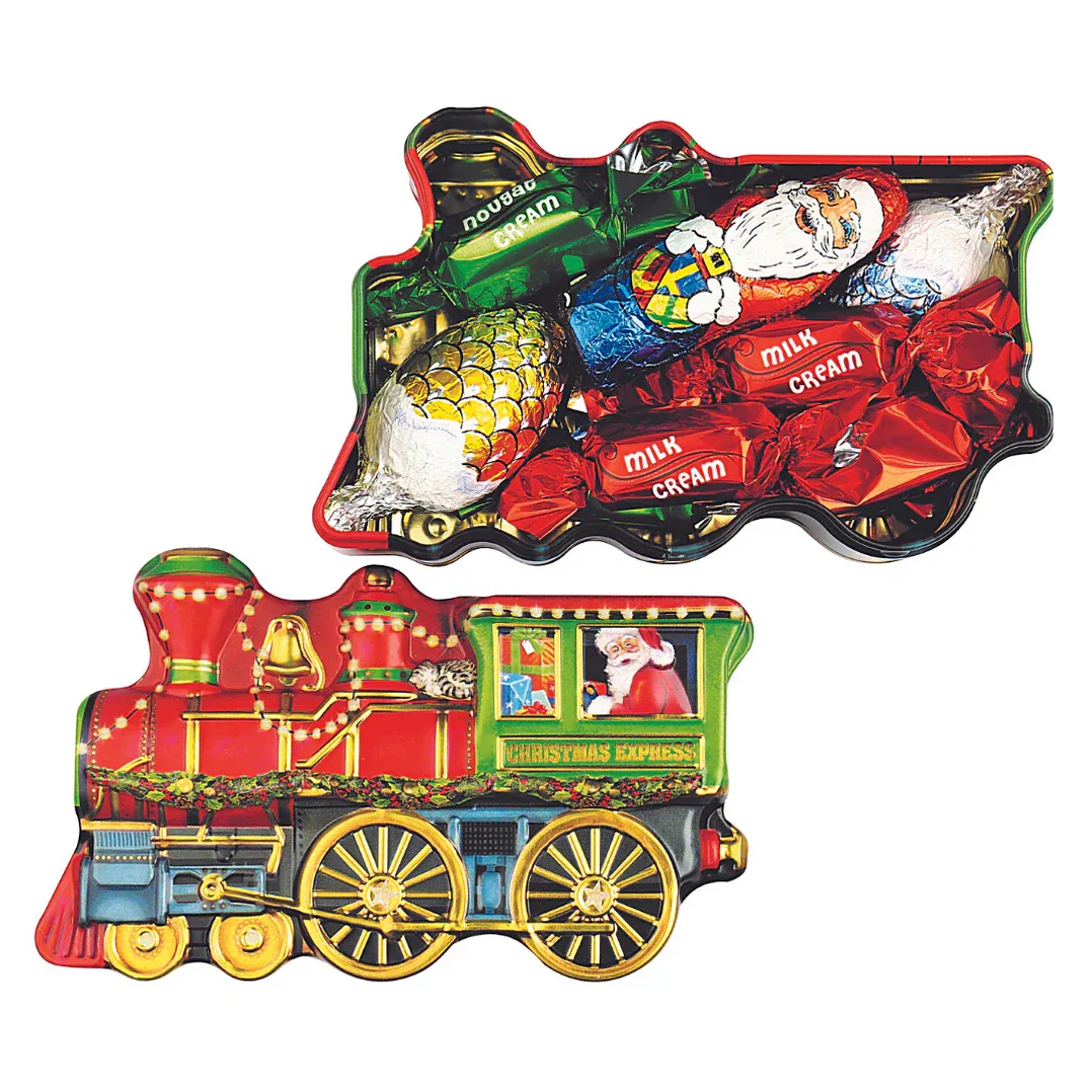 Windel Locomotive Christmas Tin with Assorted Chocolates