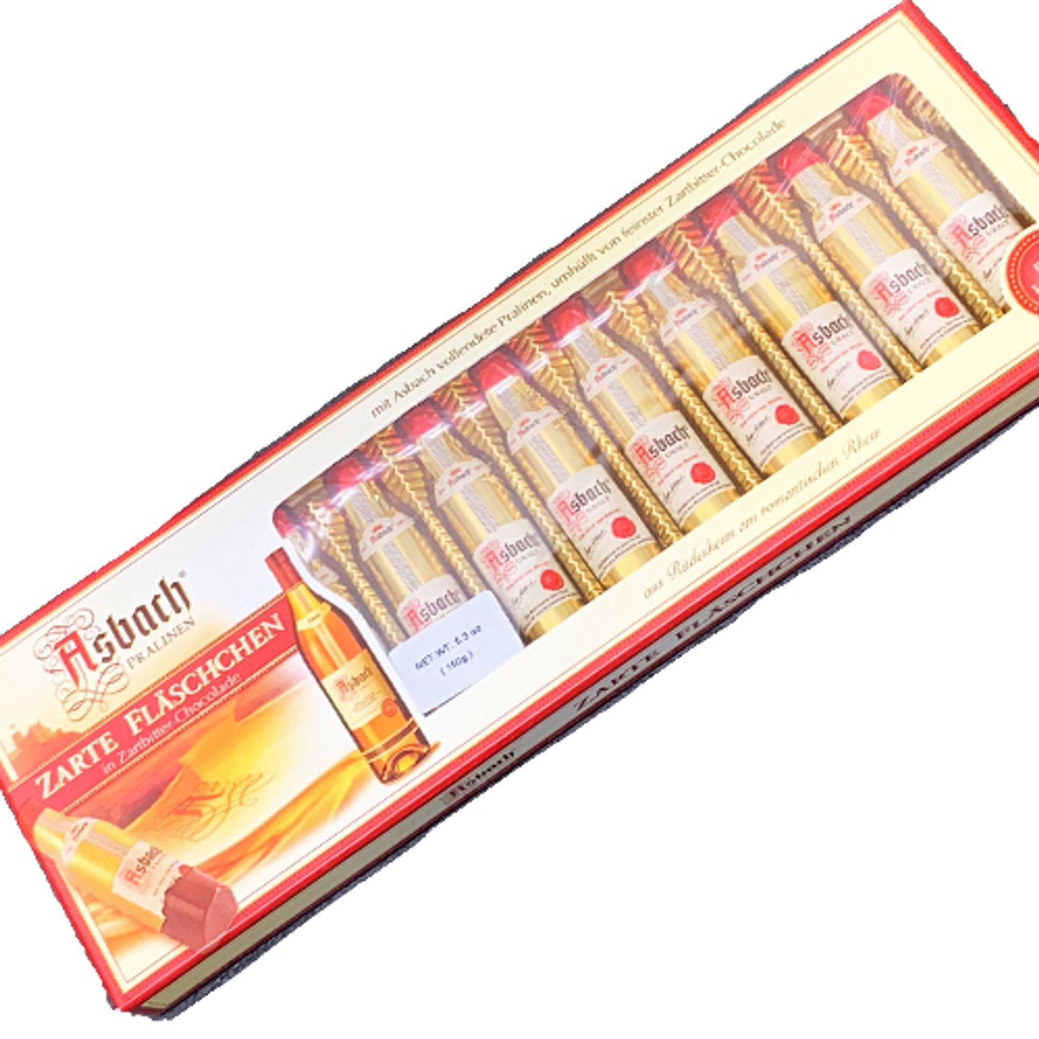 Asbach Dark Chocolate Brandy Bottles with Sugar Crust - 12 Pack