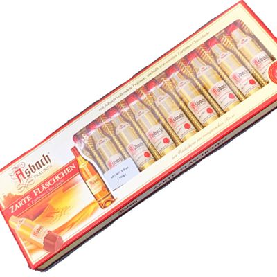 Asbach Dark Chocolate Brandy Bottles with Sugar Crust - 12 Pack