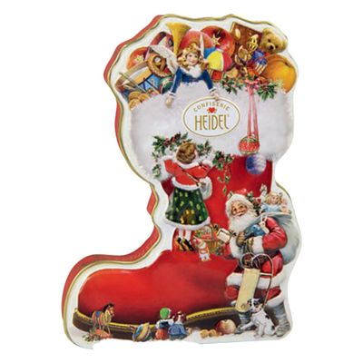 Heidel Nostalgic Christmas Boot Tin with Assorted Chocolates