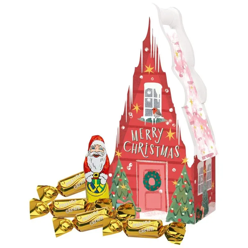 Windel Wooden Holiday Townhouse with Assorted Chocolates