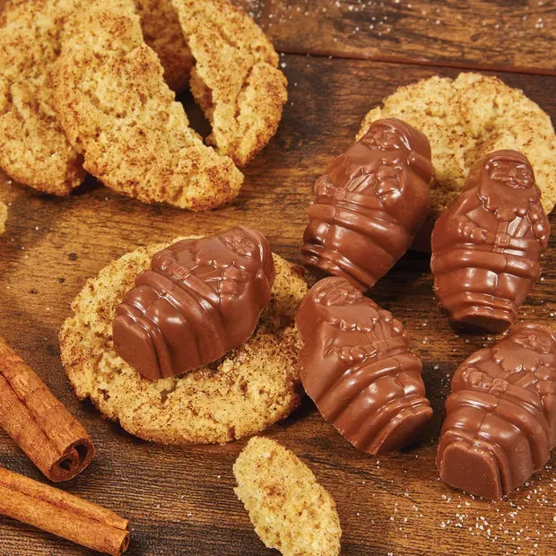 Milk Chocolate Cinnamon Sugar Cookie Santas