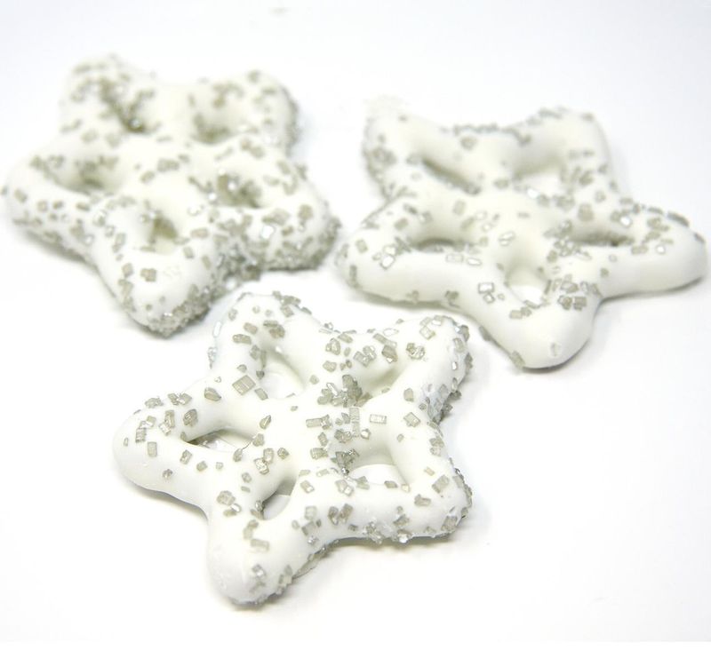 Silver Snowflake Pretzels