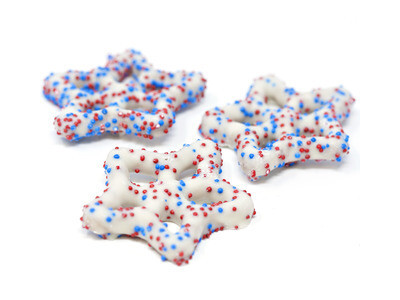 Red, White &amp; Blue Star Pretzels